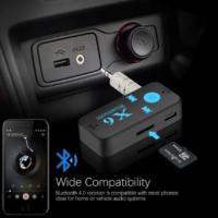 Бездротовий адаптер Bluetooth, приймач, аудіо ресивер BT-X6 TF card - Зображення 5