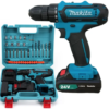 Шуруповерт Makita 550 DWE (24V, 5.0AH) з набором інструментів, запасний акумулятор