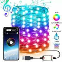 Розумна світлодіодна гірлянда RGB для ялинки та новорічного декору (керування кольору з телефона) 3м 30 LED - Зображення 2