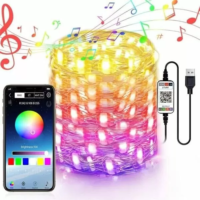 Розумна світлодіодна гірлянда RGB для ялинки та новорічного декору (керування кольору з телефона) 3м 30 LED - Зображення 3